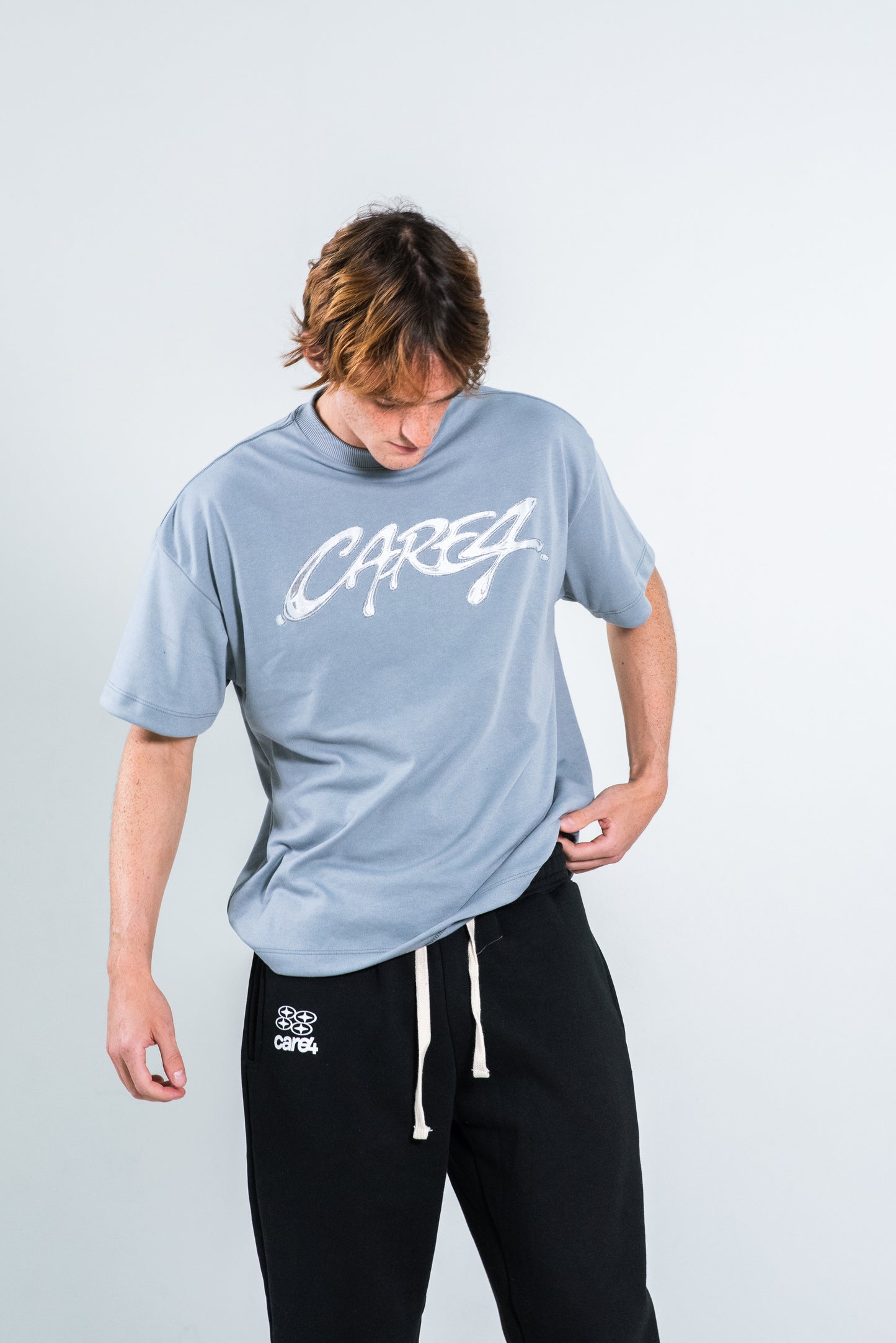 METALLIC GREY T-SHIRT