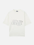 C4 LOGO OVERBOXY WHITE T-SHIRT
