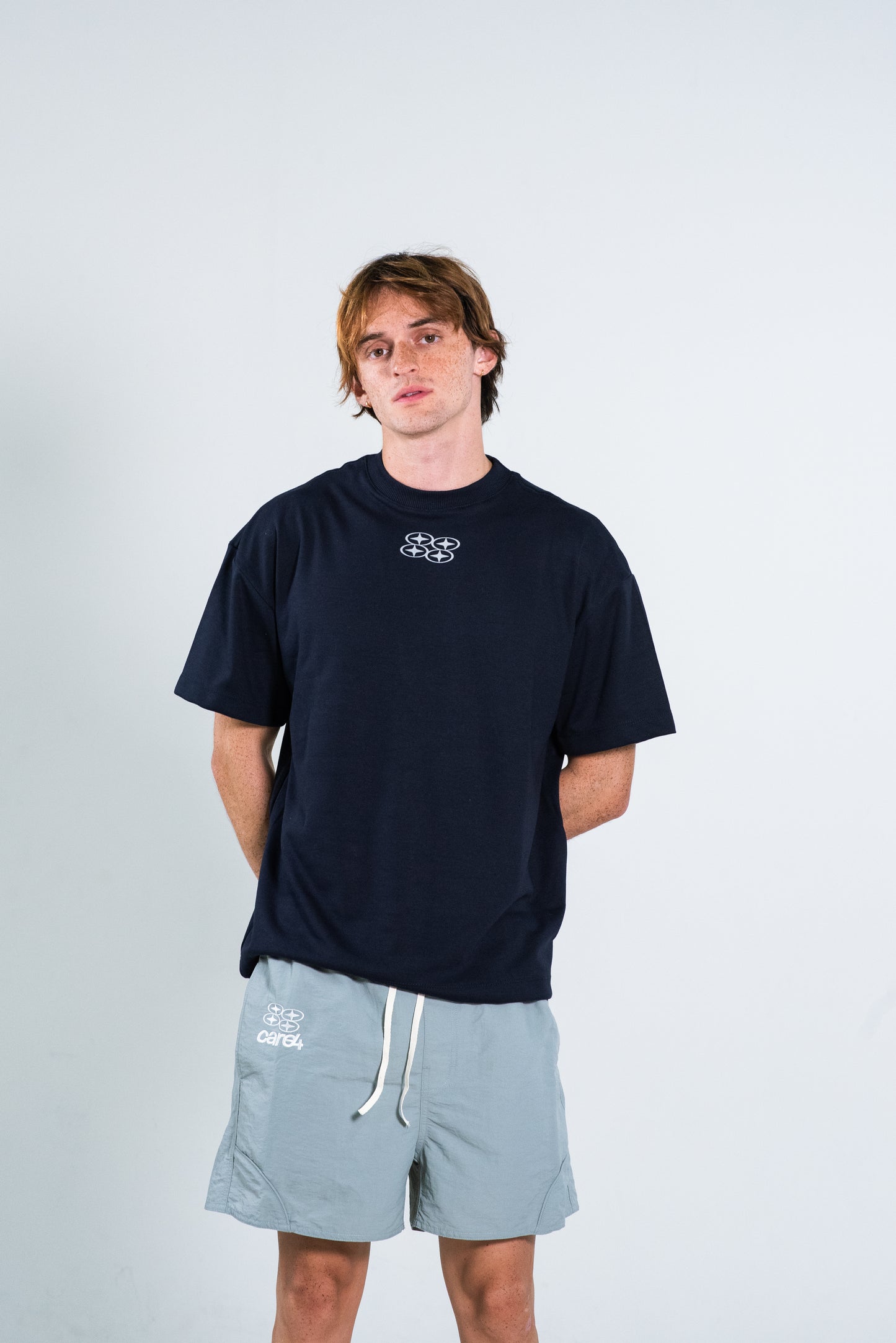 HUGE CARE4 NAVY T-SHIRT