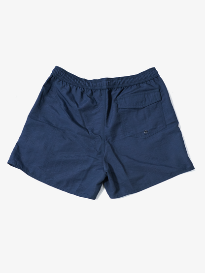 EMBROIDERED NAVY SHORTS