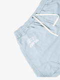 EMBROIDERED GREY SHORTS