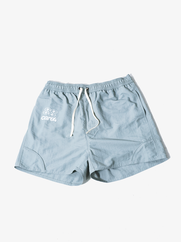EMBROIDERED GREY SHORTS